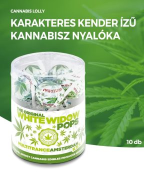 Cannabis White Widow Pops | Kannabisz nyalóka | 10 db
