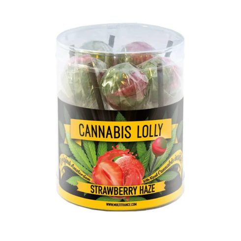 Cannabis Lolly Strawberry Haze | Kannabisz nyalóka | 10 db