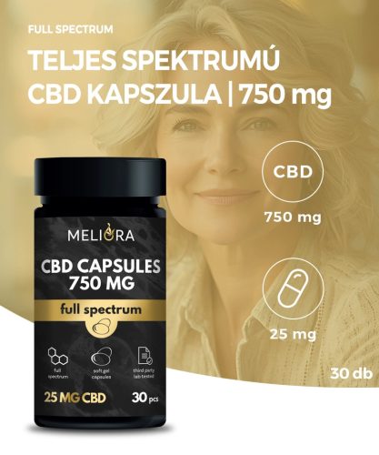 Meliora CBD kapszula | 30 db | 750 mg