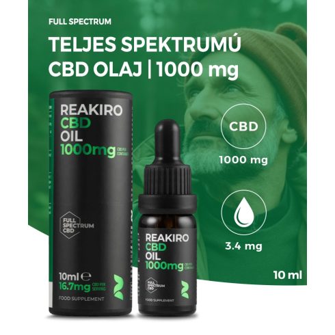 Reakiro Teljes Spektrumú 10% CBD olaj - 10ml / 1000 mg