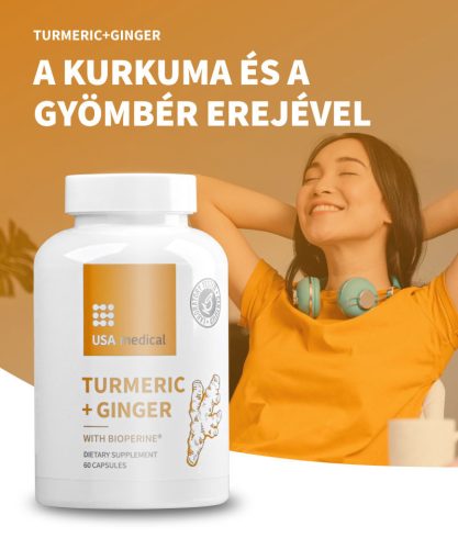 USA medical Turmeric + Ginger kapszula | 60 db