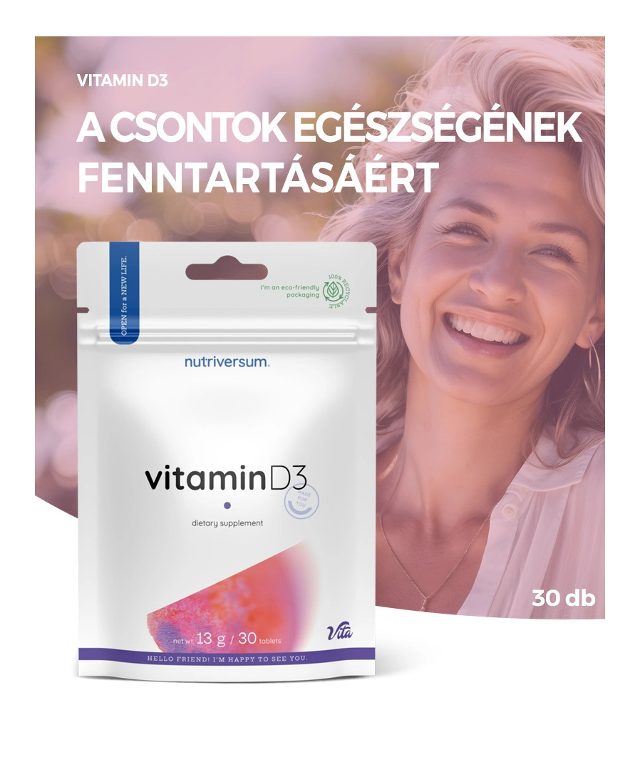 Nutriversum Vitamin D3 tabletta | 30 db